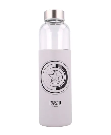 Stor Marvel Glass Bottle With Silicone Cover - 585mL