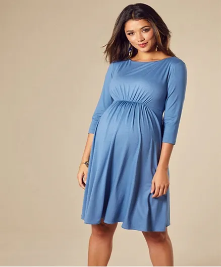 Mums & Bumps Tiffany Rose Cathy Maternity Dress - Lagoon Blue