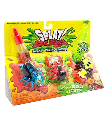Splat Bugs Horsefly Scorpion Louse Multicolor - Pack of 3