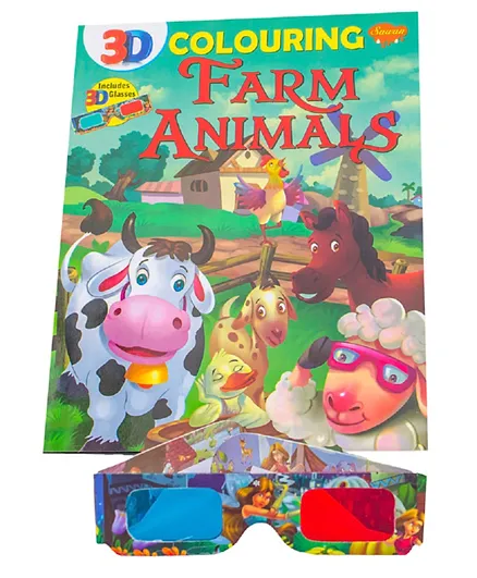 Sawan 3D Colouring Farm Animals - English