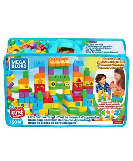 Mega Bloks BB Let's get Learning Bag 150 pieces - Blue