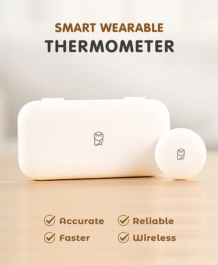 Fab N Funky Smart Wearable Thermometer - White