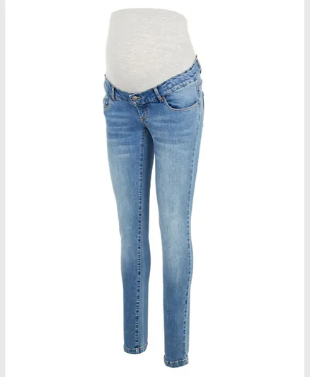 Mamalicious Slim Fit Skinny Jeans - Blue
