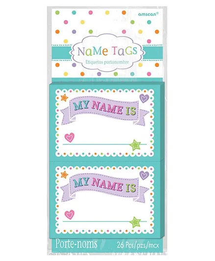 Party Centre Baby Shower Name Tags - Pack of 26