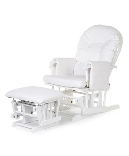 Childhome Gliding Chair With Footrest - White
