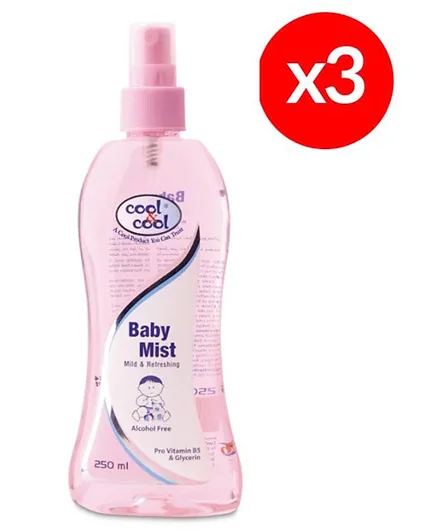 Cool & Cool Baby Mist Pink Pack of 3 - 250 ml each