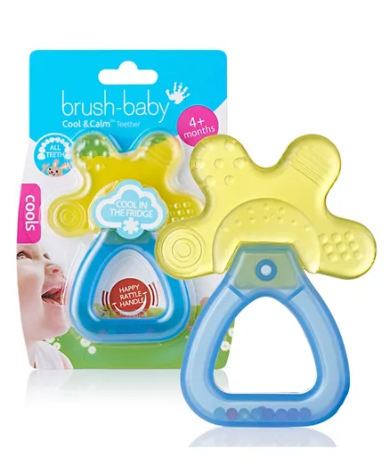 Brush Baby Cool & Calm Teether - Yellow and Blue