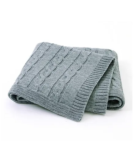 Star Babies Knitted Blanket - Grey