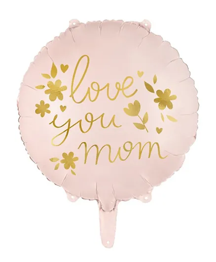 PartyDeco Love You Mom Foil Balloon - Pink