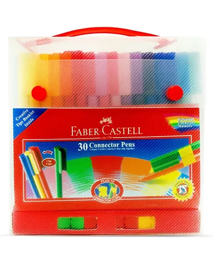 Faber Castell Connector Sketch Pen Set Multicolor - 30 Pieces