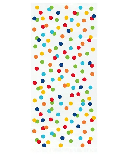 Unique Rainbow Polka Dot Party Bags Pack of 20 - Multicolour