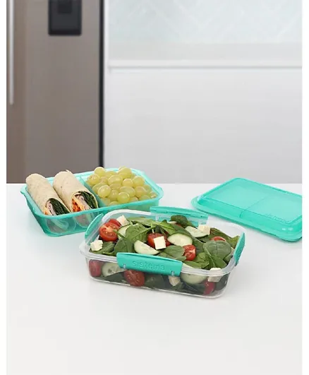 Sistema Lunch Stack to Go Rectangle Lunch Box Teal - 1.8L
