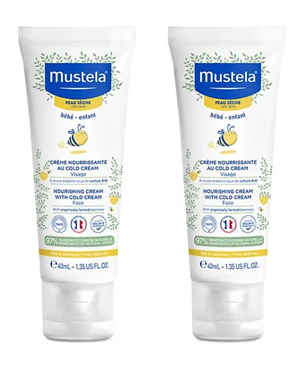 Mustela Nourishing Cream with Cold Cream Pack of 2 - 40mL Each