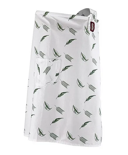 Babyjem Nursing Apron with Pocket - Botanic Leaves