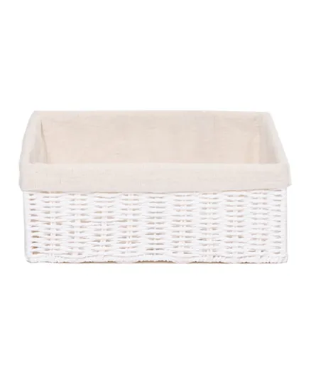 Homesmiths Medium Storage Basket with Liner - White