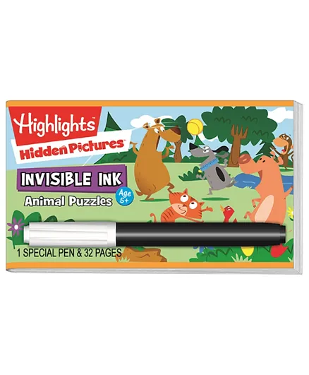 Disney Highlights Animal Puzzles Magic Pen Invisible Ink & Puzzle Book  - Multicolor