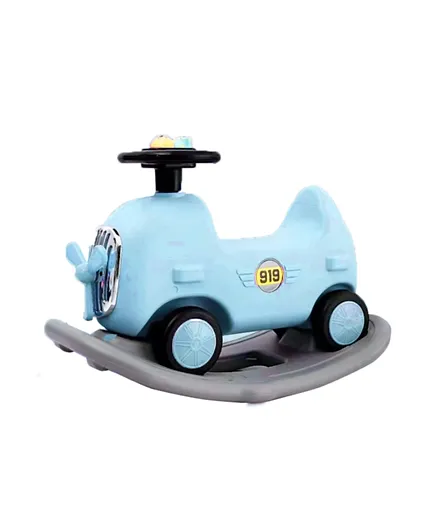 فاكتوري برايس - سيارة توازن للأطفال 2 في 1 مع هزاز قابل للفصل - أزرق