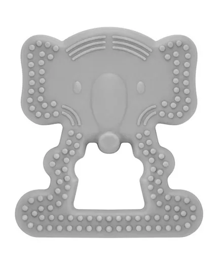 قفازات التسنين بيبيجم بتصميم فيل - رمادي