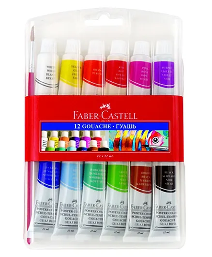 Faber Castell Poster Color Tubes - 12 Pieces