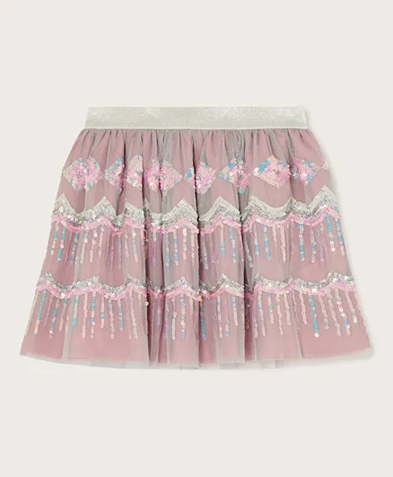 Monsoon Children Sequin Disco Skirt-Lilac