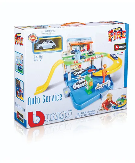 Bburago Street Fire Auto Service  Parking Garage Playset