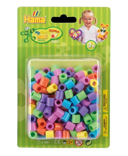 Hama Maxi Beads In Blister - Pastel Mix