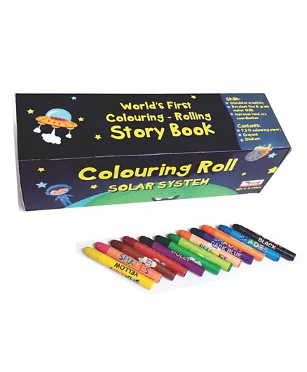 CocoMoco Kids Colouring Roll Solar System - Multi Color