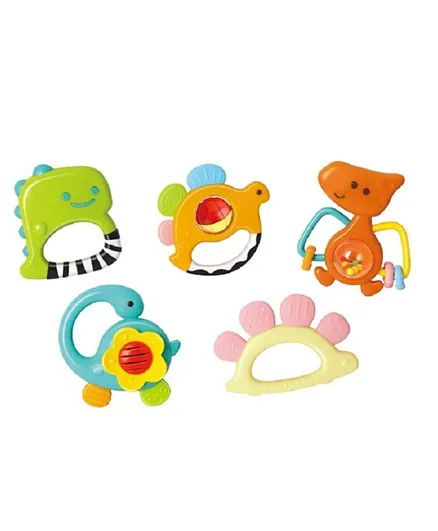 Hola Baby Toys Dinosaur Rattles - Set of 5