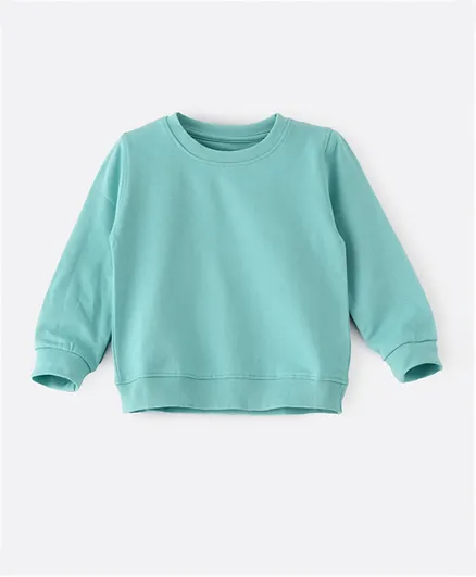 Jelliene Basic Round Neck Sweatshirt - Blue