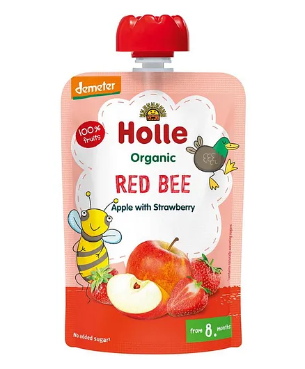 Holle Red Bee Apple With Strawberries - 100g