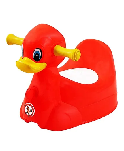 Sunbaby Squeaky Duck Potty Trainer - Red