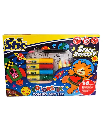 Stic Colorstix Combo Art Set Multicolour - 26 Pieces