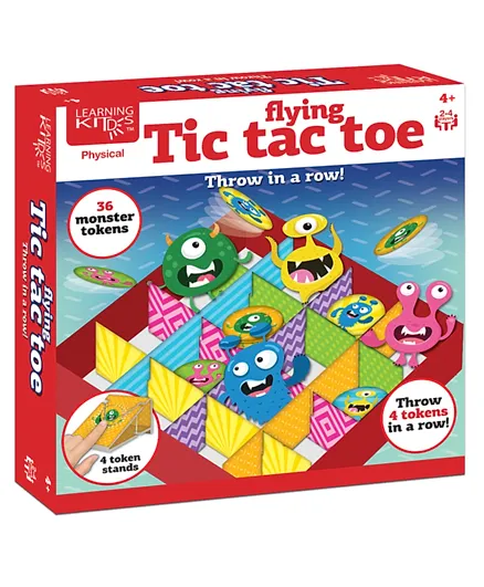 Learning KitDS Flying Tic Tac Toe with 36 Monster Tokens - Multicolor