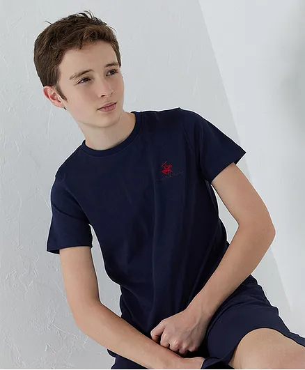 Beverly Hills Polo Club Crew Neck Tee - Navy