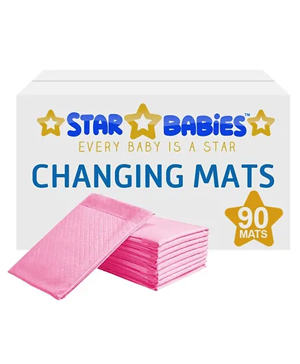 Star Babies Pink Disposable Changing Mat - Pack of 90