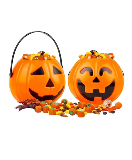 Highland Halloween Pumpkin Candy Bucket - 2 Pieces