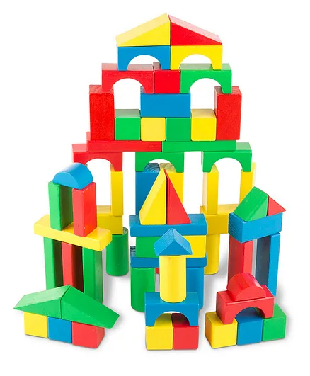 Melissa & Doug Wood Block Set - 100 Pieces