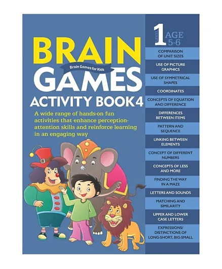 OM Books International Brain Games Activity Book 4