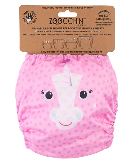 ZOOCCHINI Reusable Cloth Pocket Diaper - Alicorn