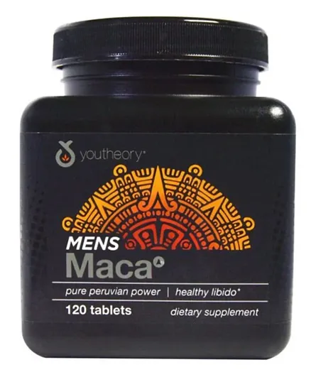 Youtheory Men's Maca Healthy Libido Pure Peruvian Powder - 120 Tablets