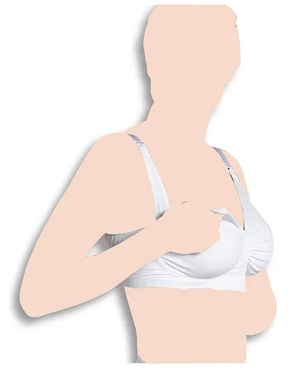Carriwell Maternity & Nursing Bra with Carri-Gel Support - White