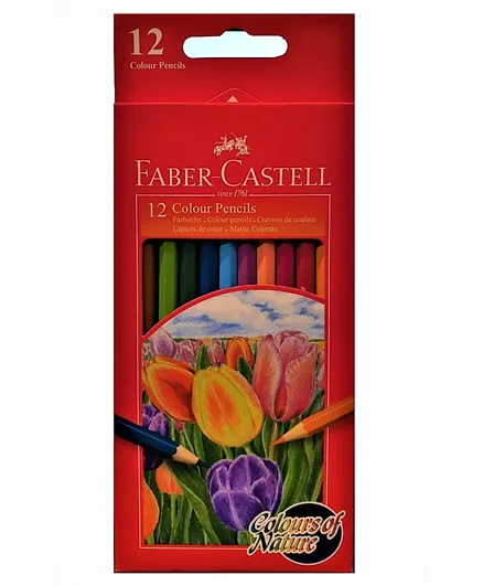 أقلام ألوان طبيعية من فايبر كاستيل - 12 لون