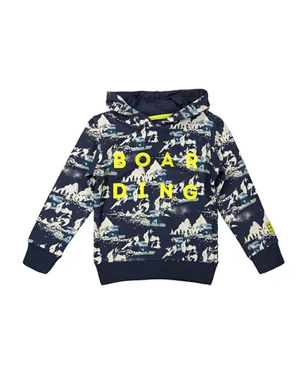 DJ Dutchjeans Full Sleeves Sweater with Hood - Navy
