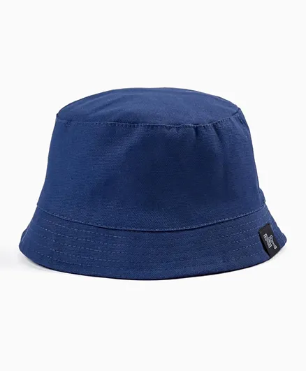 زيبي - قبعة قطنية بأشرطة جانبية - أزرق