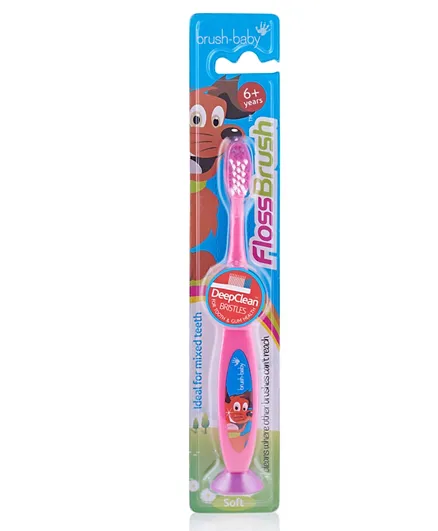 فرشاة أسنان للأطفال من براش بيبي - لون وردي