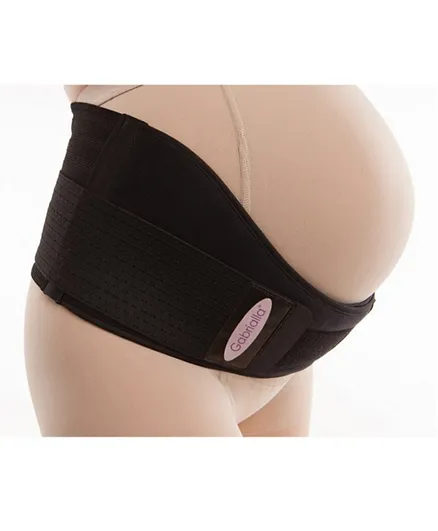 حزام دعم الحمل المتوسط التنفس الفاخر من مامز آند بامبس - غابرياللا - أسود