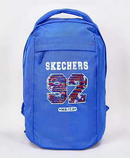 سكيتشرز - حقيبة ظهر مزينة بطبعة  - أزرق - مقاس 126 إنش