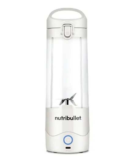 نوتريبوليت - خلاط المحمول مع غطاء بمقبض للرشفة بسعة 475 مل وقدرة 100 واط NB-PB475W - أوف وايت