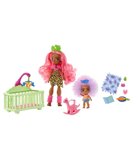 Cave Club Wild About Babysitting Playset with 2 Dolls and Accessories - 25.4 cm