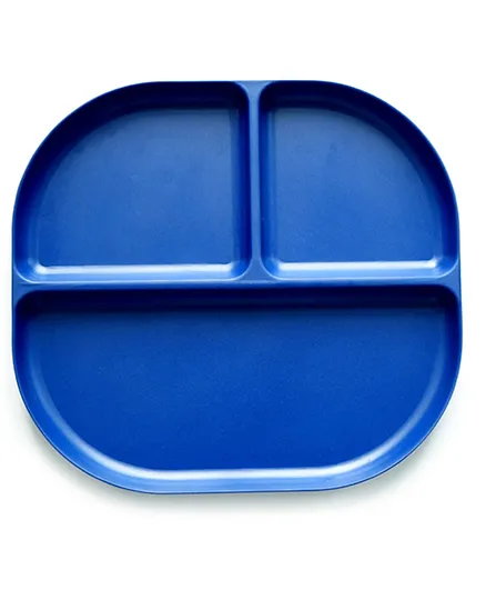 طبق من الخيزران للأطفال من إيكوبو - أزرق ملكي